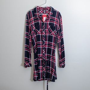 Cute Black & Red Flannel Dress